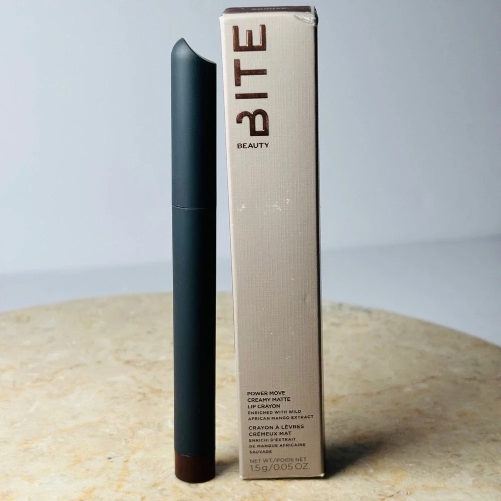 Bite Beauty Power Move Creamy Matte Lip‎ Crayon Lipstick  COGNAC Red Brown NIB